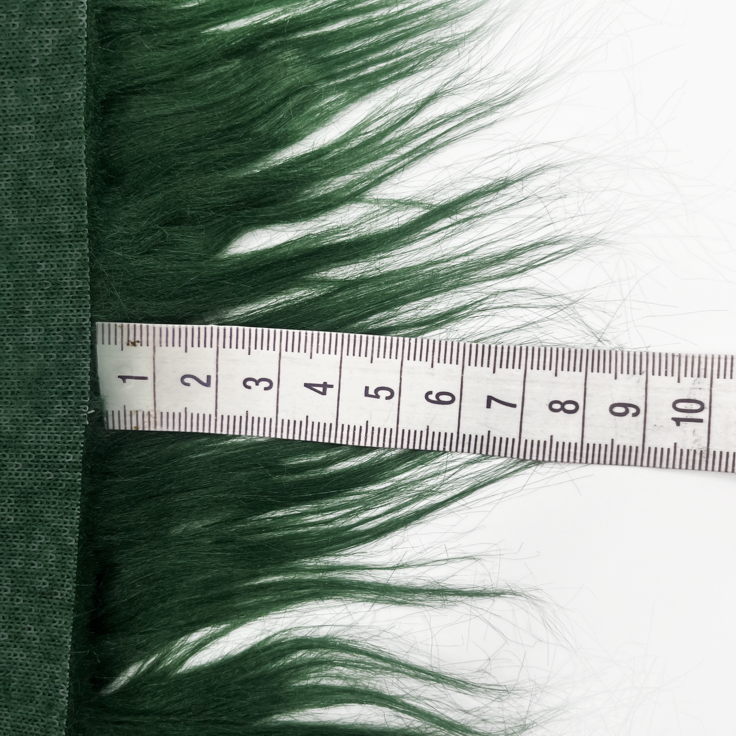 Moss Green Long Pile Off-cut: 60cm x 150 cm